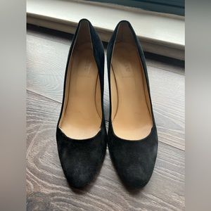 J Crew Black Martina Suede Wedges — SIZE 9